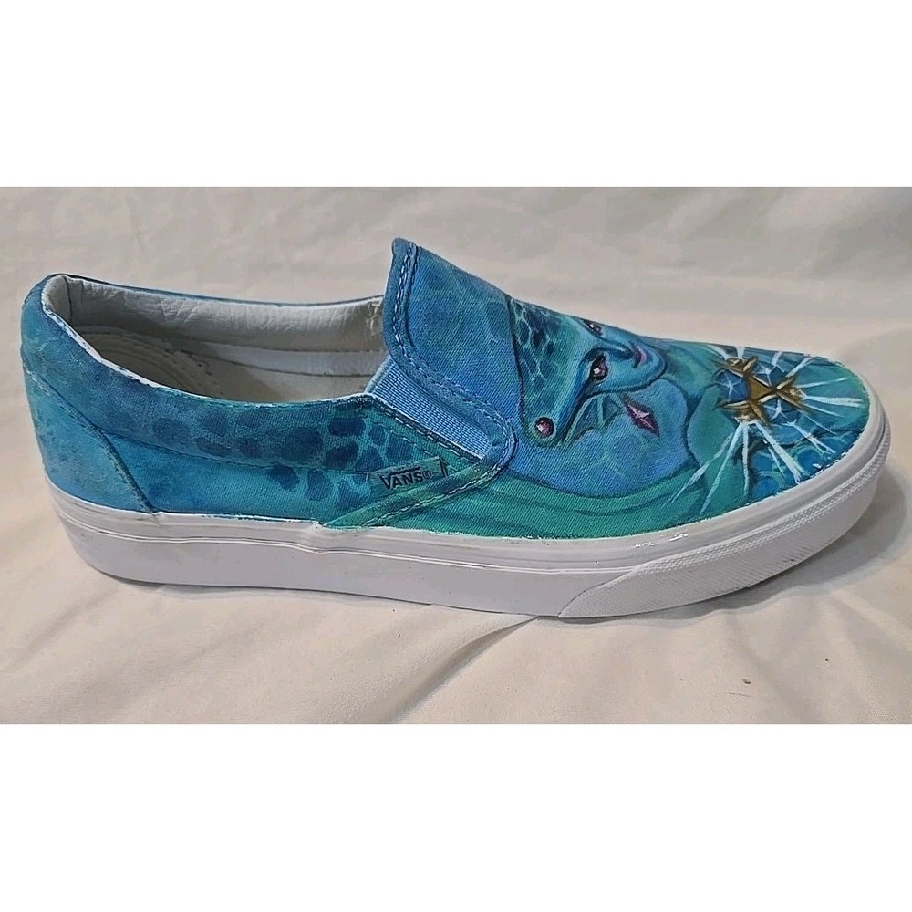 Vans Custom Painted The Legend Of Zelda Characters Zora And Fi Shoes Unisex - Picture 4 of 16